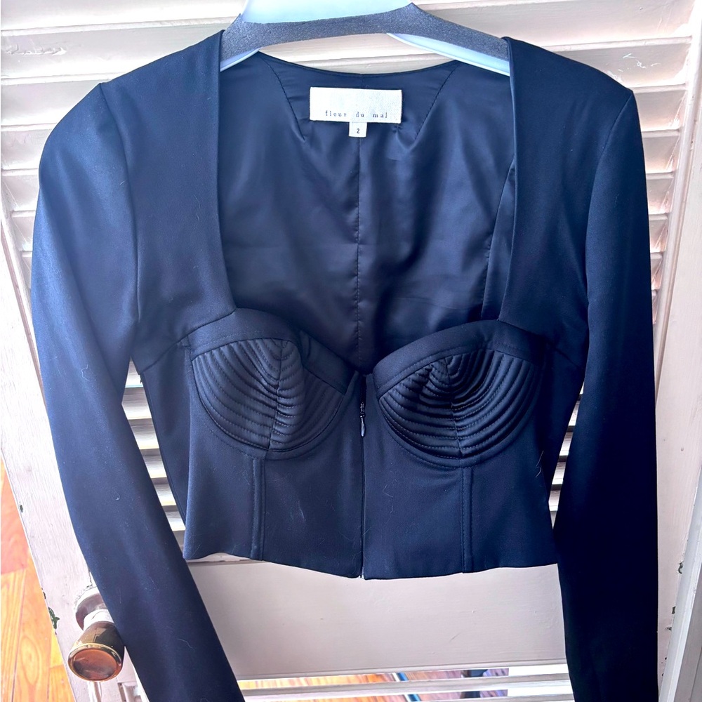 FLEUR DU MAL black corset top - size 2
